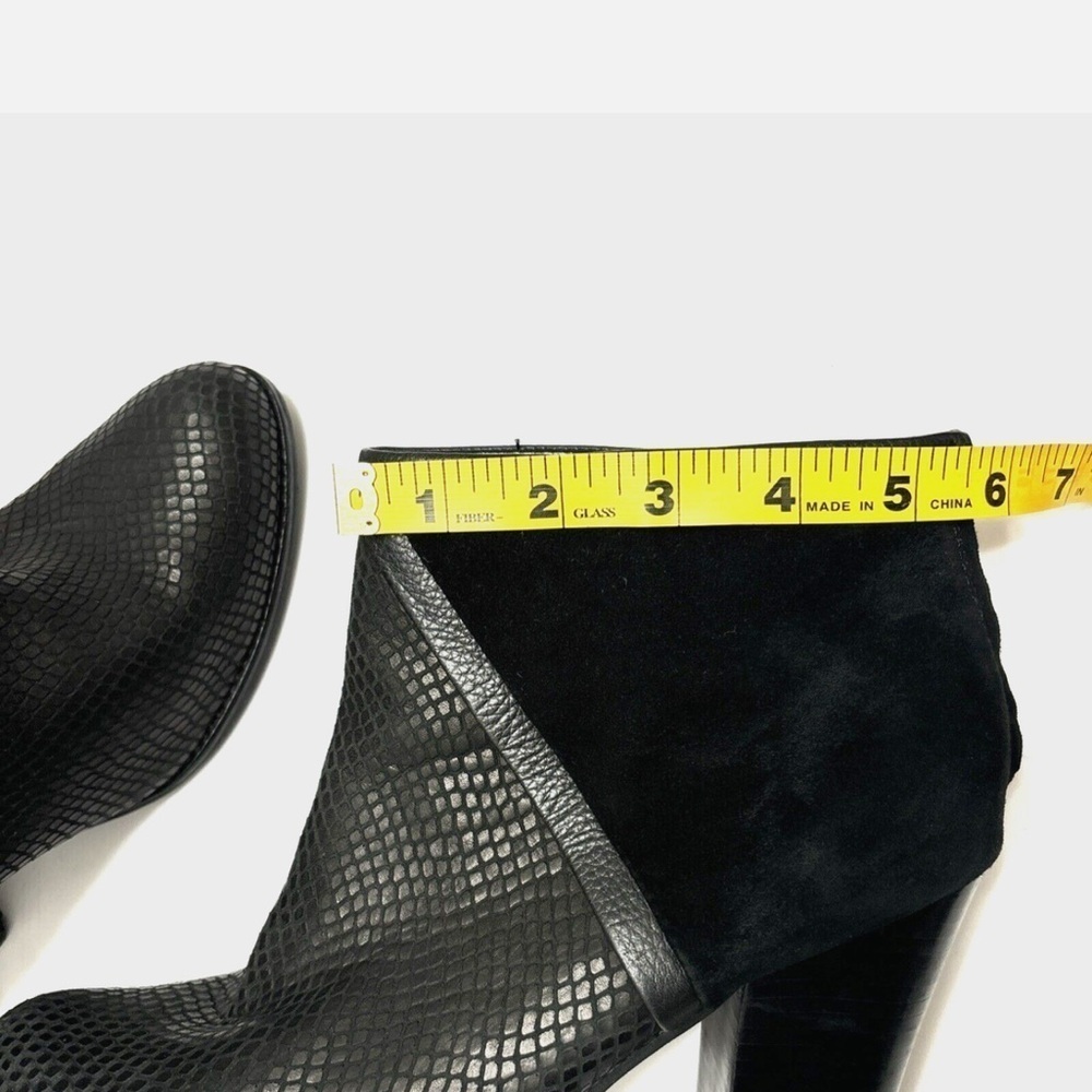Fossil Black Heeled Boots with Chunky Heel - Picture 8 of 9